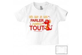 Tee-shirt de bébé c’est pas que je ne t’écoute pas c’est juste que je m’en fous fille