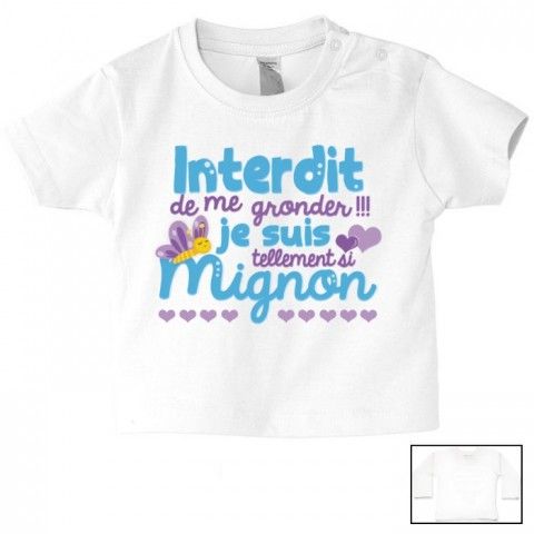 Tee-shirt de bébé c’est pas que je ne t’écoute pas c’est juste que je m’en fous