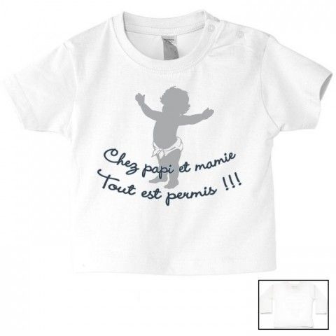 Tee-shirt de bébé c’est pas que je ne t’écoute pas c’est juste que je m’en fous