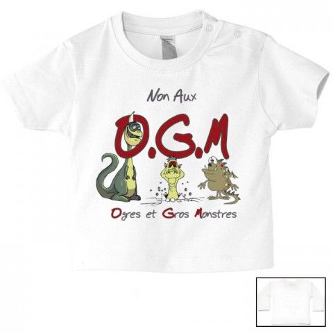 Tee-shirt de bébé chez papi et mamie tout est permis 