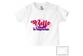 Tee-shirt de bébé allo quoi moi aussi j’veux téléphoner