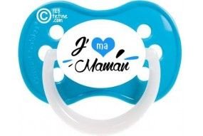 Sucette de bébé j’aime ma maman bleue