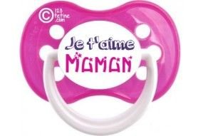 Sucette de bébé j’aime ma maman rose