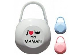 Boite à tétine j’aime ma maman étoiles fille