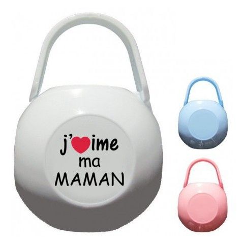 Boite à tétine j’aime ma maman étoiles fille