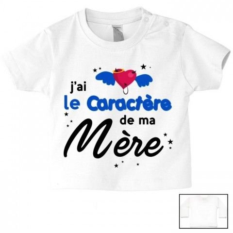 Tee-shirt de bébé je suis aussi bavarde que maman