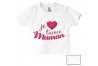 Tee-shirt de bébé je suis aussi bavarde que maman