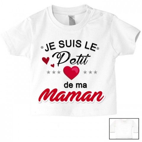 Tee-shirt de bébé j’ai le caractère de ma mère fille