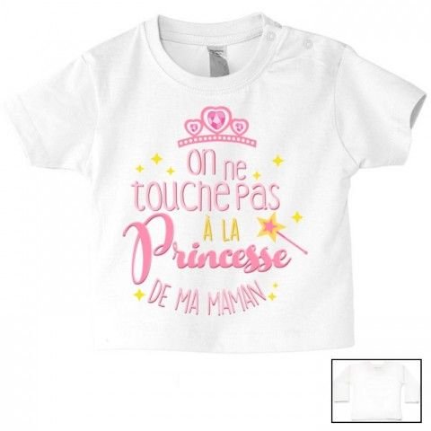 Tee-shirt de bébé j’ai le caractère de ma mère fille