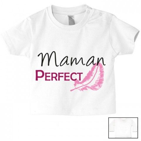 Tee-shirt de bébé je suis aussi bavarde que maman