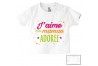 Tee-shirt de bébé ma maman m’adore fille