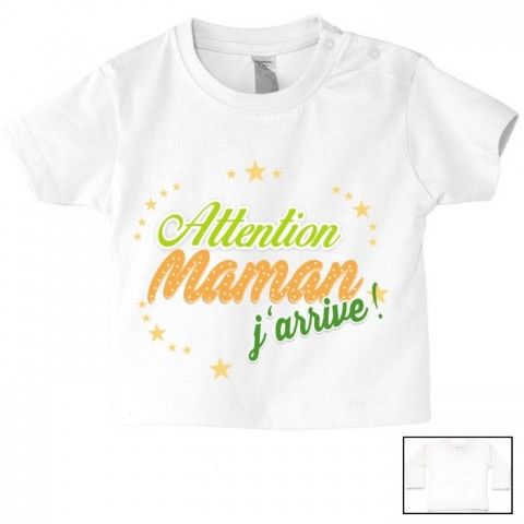 Tee-shirt de bébé je suis aussi bavarde que maman