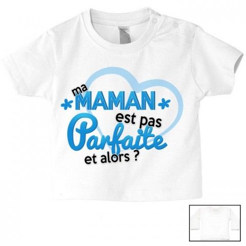 Tee-shirt de bébé ma maman m’adore fille