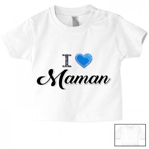 Tee-shirt de bébé chez ma maman c’est le paradis garçon