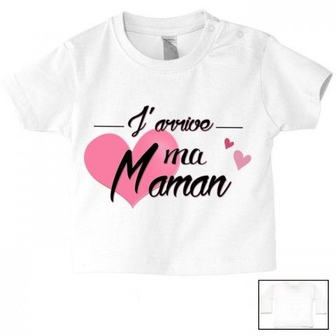 Tee-shirt de bébé ma maman est folle de moi garçon