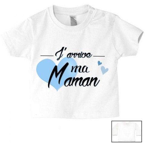 Tee-shirt de bébé j’aime ma maman adorée fille