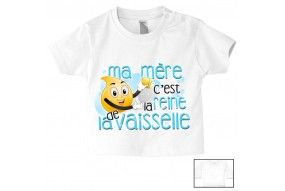 Tee-shirt de bébé chez ma maman c’est le paradis garçon