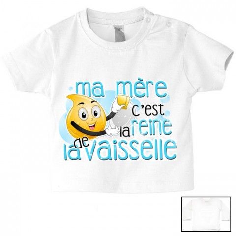 Tee-shirt de bébé chez ma maman c’est le paradis garçon