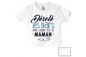 Tee-shirt de bébé ma maman est folle de moi fille