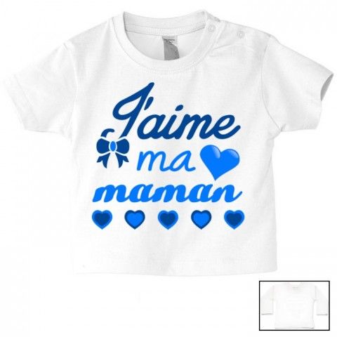 Tee-shirt de bébé ma maman est folle de moi garçon