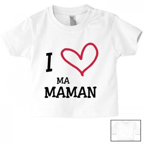 Tee-shirt de bébé je suis le portrait de ma maman fille