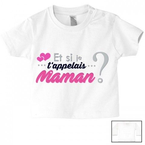 Tee-shirt de bébé fait gaffe j’ai le caractère de ma mère