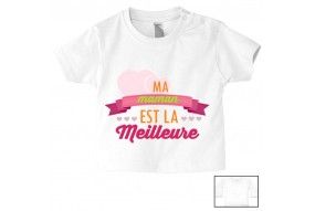 Tee-shirt de bébé chez ma maman c’est le paradis garçon