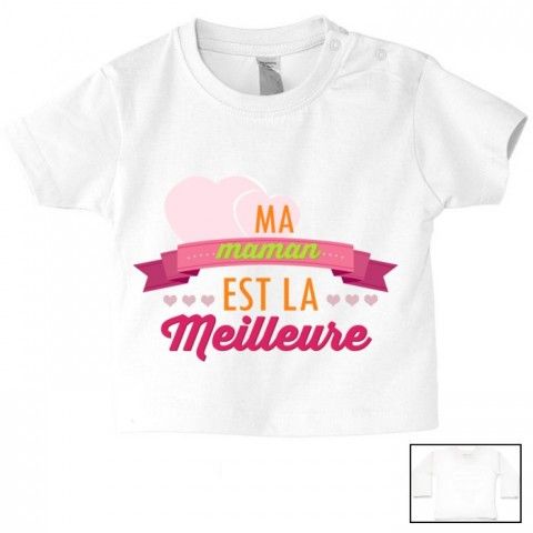 Tee-shirt de bébé chez ma maman c’est le paradis garçon