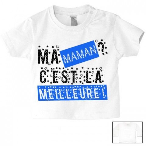 Tee-shirt de bébé plus tard je serai comme maman mais en plus intelligente 