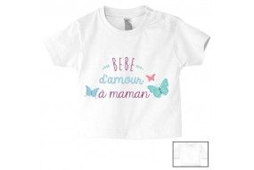 Tee-shirt de bébé ma maman est folle de moi fille