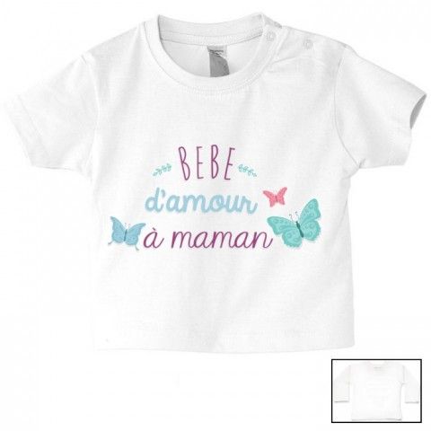 Tee-shirt de bébé ma maman est folle de moi fille