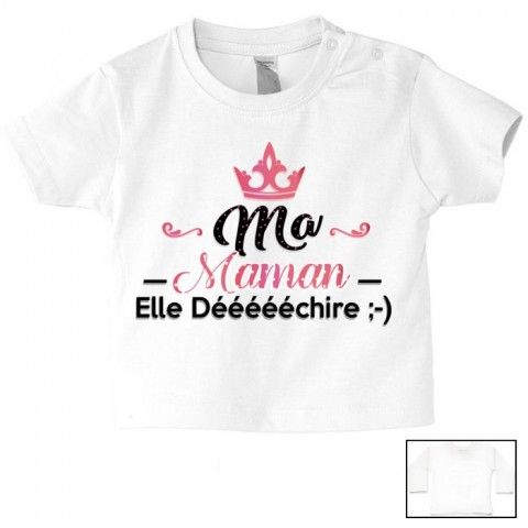 Tee-shirt de bébé ma maman n’a pas besoin de conseil garçon