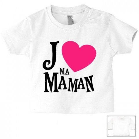 Tee-shirt de bébé chez ma maman c’est le paradis garçon