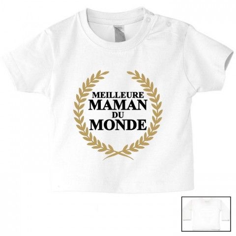 Tee-shirt de bébé je suis le portrait de ma maman garçon