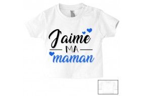 Tee-shirt de bébé fait gaffe j’ai le caractère de ma mère