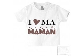 Tee-shirt de bébé ma maman est folle de moi fille