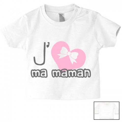 Tee-shirt de bébé je suis le portrait de ma maman fille