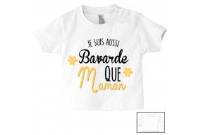 Tee-shirt de bébé ma maman est folle de moi fille