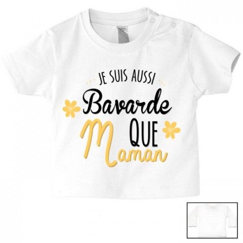 Tee-shirt de bébé ma maman est folle de moi fille