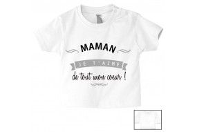 Tee-shirt de bébé ma maman n’a pas besoin de conseil garçon