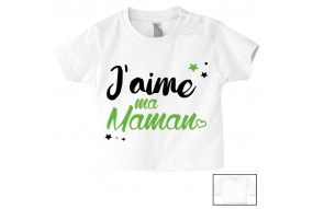 Tee-shirt de bébé je suis le portrait de ma maman garçon