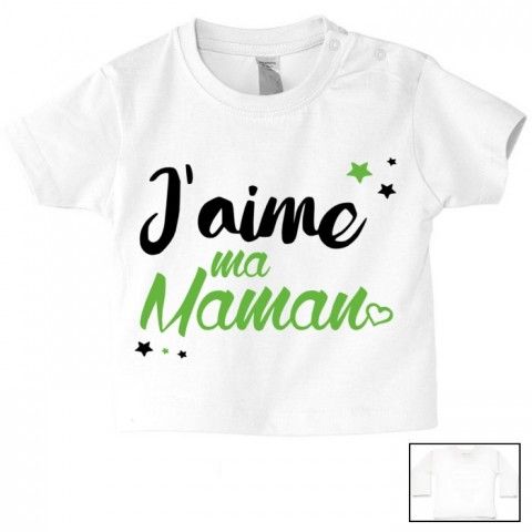 Tee-shirt de bébé je suis le portrait de ma maman garçon