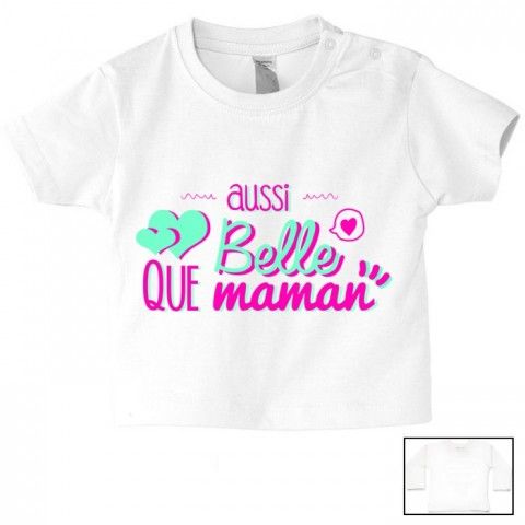 Tee-shirt de bébé je suis le portrait de ma maman garçon