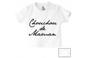 Tee-shirt de bébé ma maman est folle de moi garçon