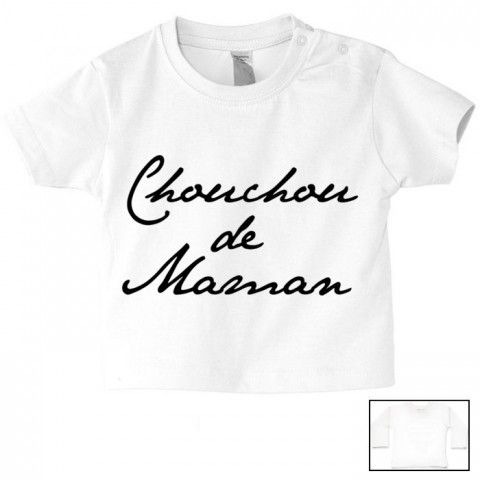 Tee-shirt de bébé ma maman est folle de moi garçon