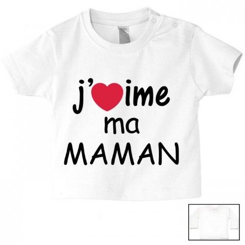 Tee-shirt de bébé chez ma maman c’est le paradis garçon