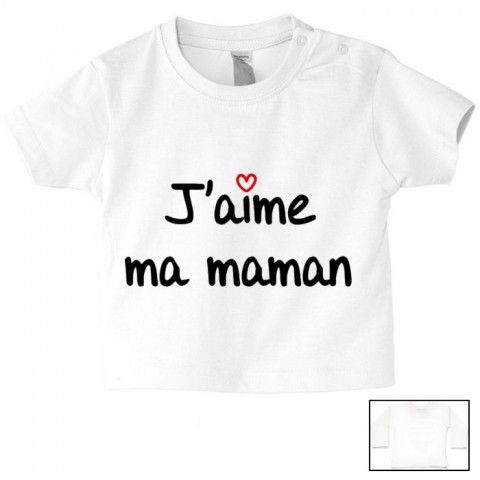 Tee-shirt de bébé je suis le portrait de ma maman garçon