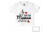 Tee-shirt de bébé désolé les filles mon cœur est à maman