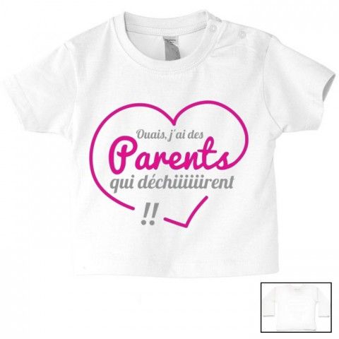 Tee-shirt de bébé j’aime mes mamans