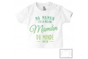 Tee-shirt de bébé quand je serais grande je serais belle comme maman